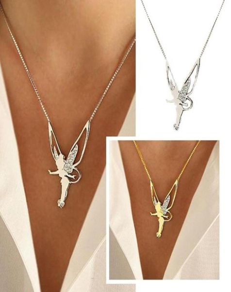 

9pcs fashion simple alloy angel charms pendants necklace for female birthday party jewelry gifts t2097554023, Silver