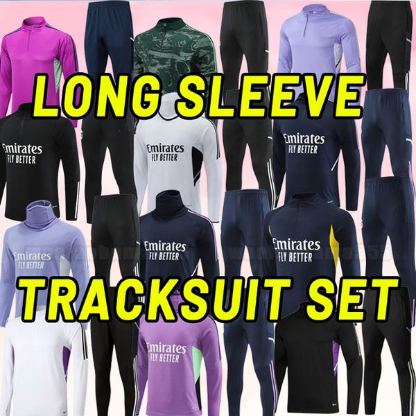 

23/24 camavinga soccer tracksuits 2023 real madrids benzema rodrygo rudiger modric marcelo asensio lucas v tchouameni valverde training long, Black