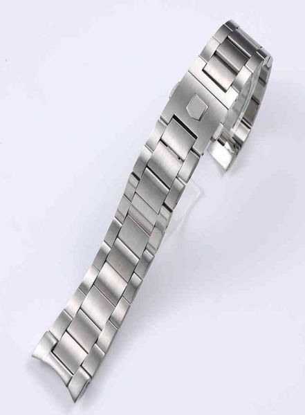 

bracelet strap for tag heuer series solid stainless watch accessories band 22mm steel silver matte texture3930091, Black;brown