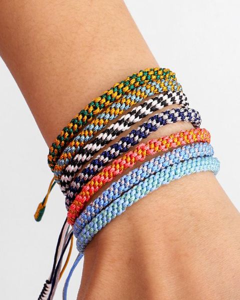 

handmade knots rope bracelet multi color bohemian tibetan woven rope bracelet lucky rope braided bracelets for women men jewelry6673796, Golden;silver