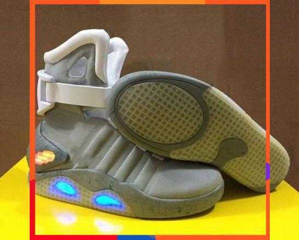 

2023 new authentic air mag sneakers marty mcfly's air mags back to the future marty mcfly led boots mens lighting black red grey martys