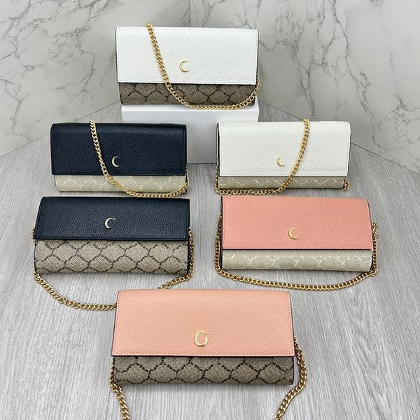 

mini portable designer bag womens vintage leather shoulder bag fashion chain crossbody bag multi function wallet card bag passport holder 54