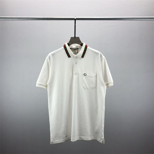 

2 mens polos t shirt fashion embroidery short sleeves turndown collar tee casual polo shirts m-3xl#152, White;black