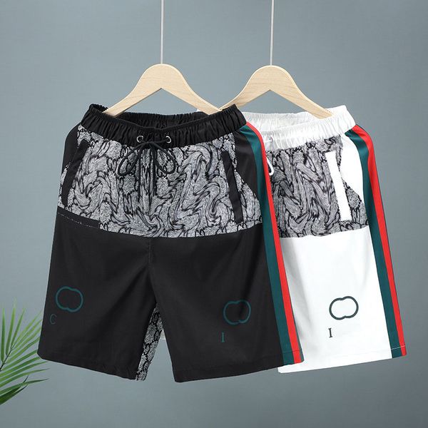 

summer fashion men's designer thin shorts sports casual quick drying five quarter pants fashion trend wear beach shorts asian size m-5x, White;black