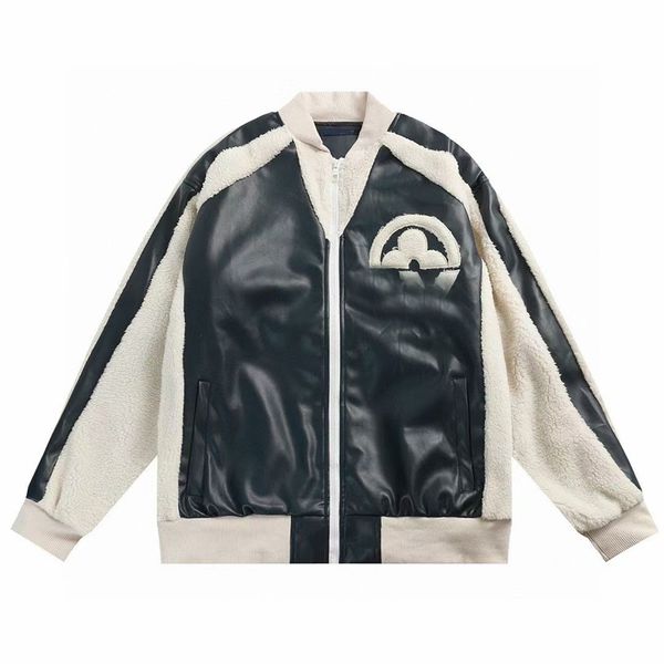 

23ss mens jackets baseball brand vintage bomber coats letter embroidery autumn men hip hop loose varsity keep warm, Black;brown