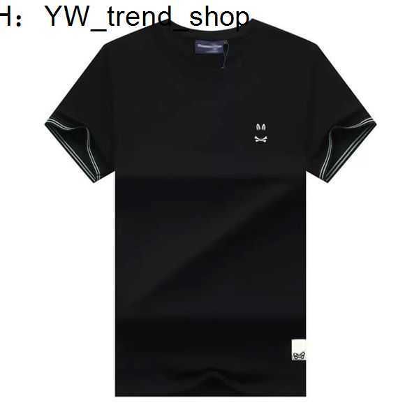 

23ss designer mens t-shirts casual t shirt polos summer slim psycho bunny print round neck tee short sleeve fit breathable crew accessory si, White;black