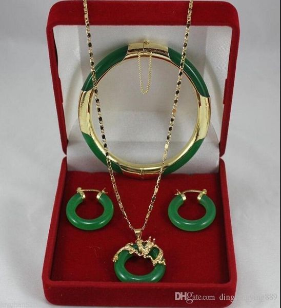 

jewelry sell new latest fashion jewelry green jade necklace pendants earrings bracelets1879489, Black