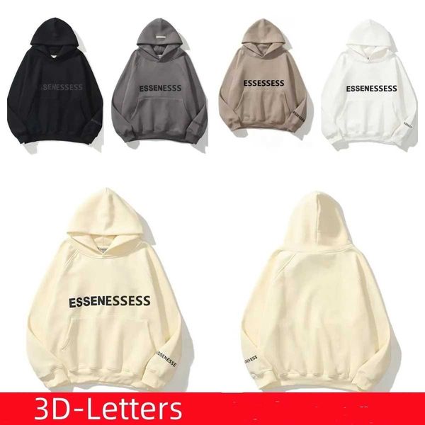 

designer hoodies mens hoodies womens ess hoodie cotton 3d letter graphic oversized warm sweatshirt hoodies y2k hoodie set 9yux, Black