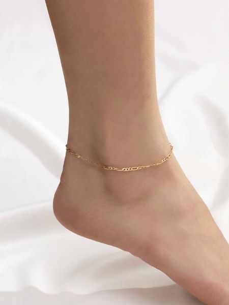 

1 piece european and american trendy ladies anklet, Golden;silver