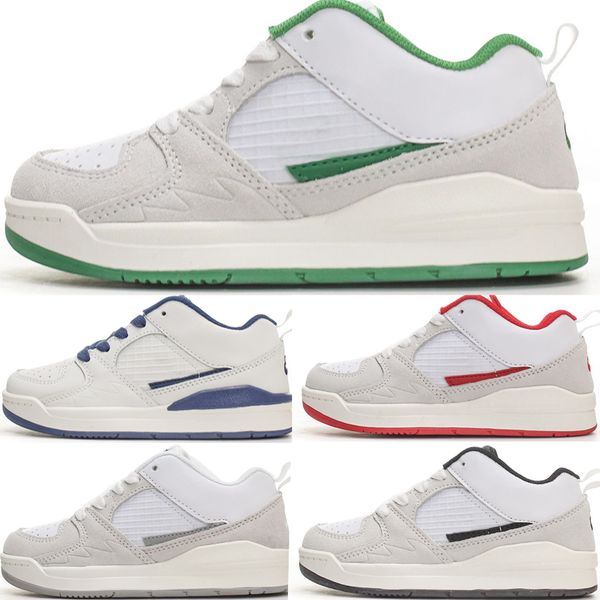 

jumpmans stadium 90s kids basketball shoes white clover sail ozone blue white varsity red white neutral grey sail black baby outdoor sneaker