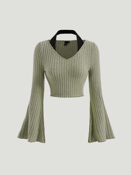 

women's clothing mod collar bell sleeve crop, White