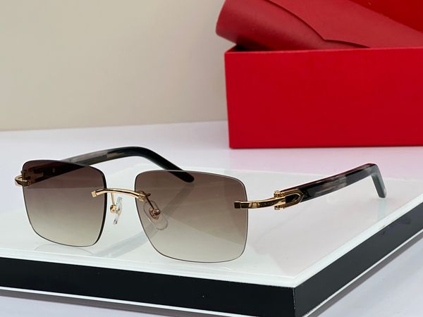 

rimless sunglasses men sunglasses k gold electroplated metal fittings marble texture mirror legs women sunglasses comfortable and light fash, White;black