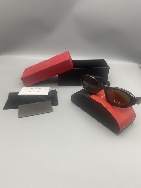 

designer triangular signature sunglasses luxury super tiktok net red personality women's versatile korean pr 26zs with logo and box, White;black