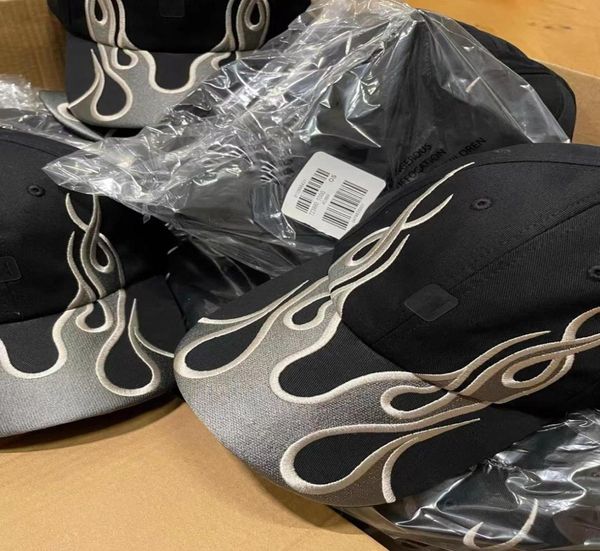 

fashion mens womens outdoors flame pattern hats street caps three party joint name yzys baseba hats men sports forward cap adjustable fit ha, Black;white