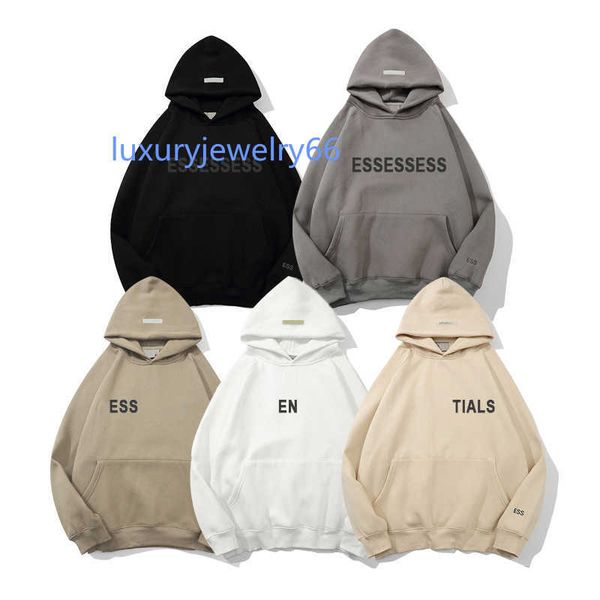 

men's hoodies sweatshirts ess hoody luxury hoodiespullover sweatshirts god loose long sleeve hooded jumper mens womens fashion streetwe, Black