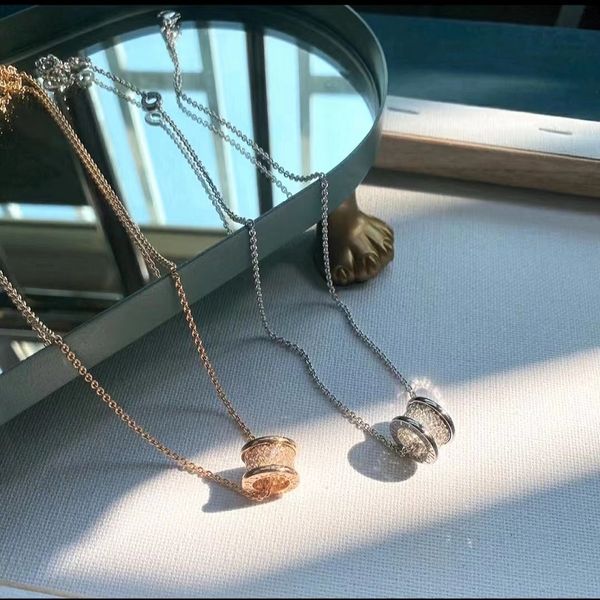 

designer sterling silver drum small waist women pendant necklace valentine's day gift wedding luxury jewelry high quanlity hot