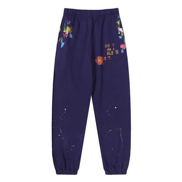 

23 new men's pants couple casual pants men's gall design flower color number 8 pure cotton terry casual leggings pants men's, Black