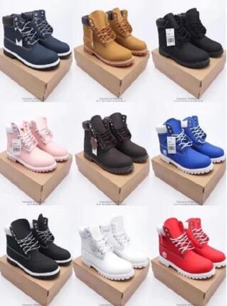

fashion men boots designer mens womens leather shoes ankle winter boot for cowboy yellow red blue black pink hiking work