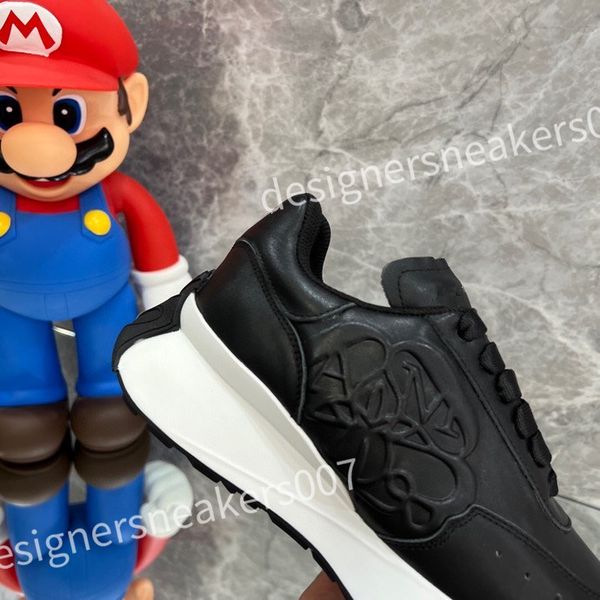 

luxury out of office sneaker designer casual shoe men women lace-up high street leather breathable platform trainers sneakers xsd221140, Black