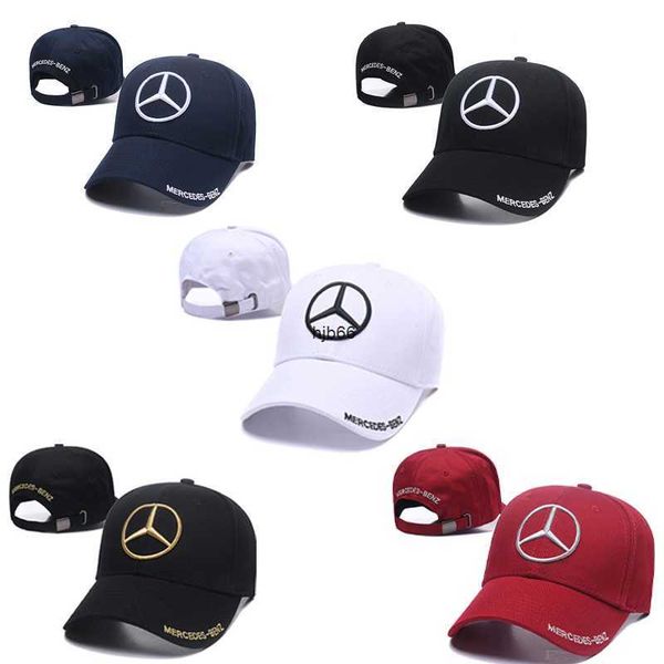 

fashion ball hat f1 formula one racing team caps adjustable shade outdoor baseball cap solid color leisure sun protection summer for w204 w2, Blue;gray