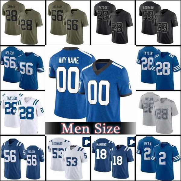 

5 anthony richardson indianapoli 28 jonathan taylor colt football jerseys quenton nelson shaquille leonard michael pittman jr. kenny moore i, Black;red