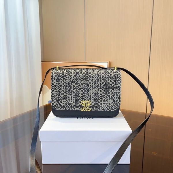 

designer bag messenger bag l women's textured jacquard fabric and cowhide women's box patchwork designer bag crossbody bag designe