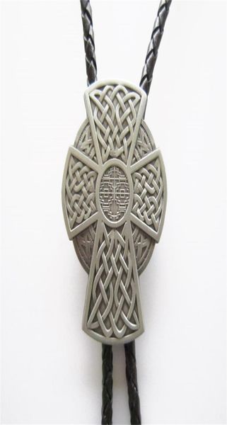 

new vintage celtic iron cross bolo tie wedding leather necklace bolotiewt060as brand new in stock9373014, Red