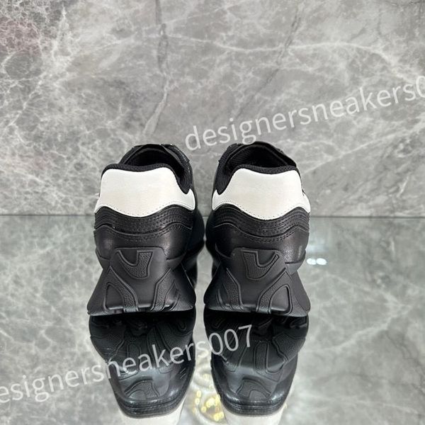 

2023 new luxury designer women mens casual shoe fashion genuine leather mixed color woman trainers sneakers flats loafers female footwear xs, Black