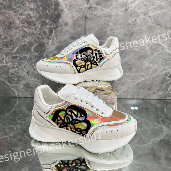 

2023 new luxury designer women mens casual shoes fashion genuine leather mixed color woman trainers sneakers flats loafers female footwear x, Black