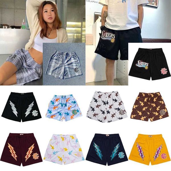 

y2ze men's shorts ee mens men mesh summer fashion short printed drawstring quick dry homme sweatpants 17 style street wear a040, White;black