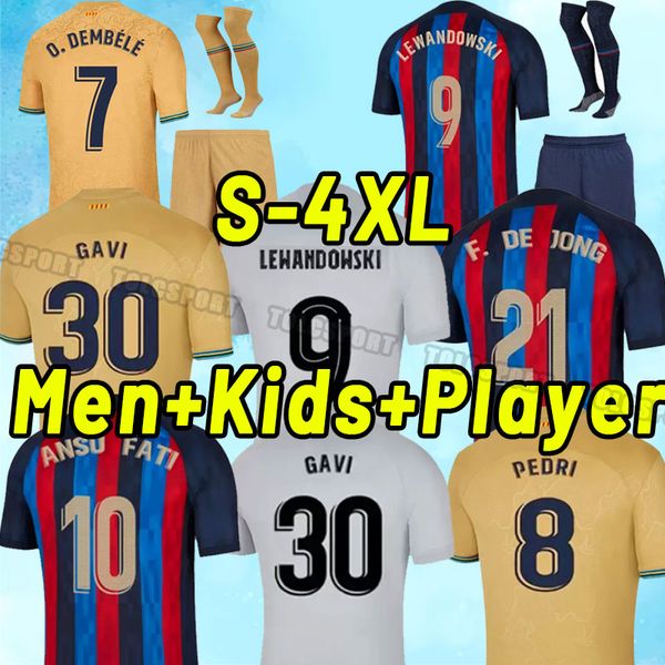 

pedri soccer jerseys kessie lewandowski adama gavi 22 23 camiseta de futbol ferran ansu fati memphis 2022 2023 barcelonas dest football shir, Black;yellow