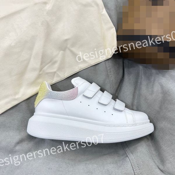 

new luxurys designer women mens casual shoes fashion colorful crystal woman flats runway platform lace up trainers sneakers xsd230402, Black