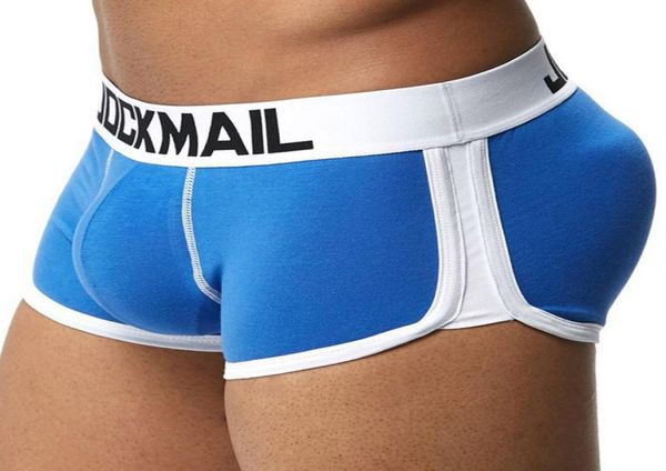 

jockmail men boxer briefs trunks shorts underwear removable push up pad underpants bulge pouch butt lifting male panties knickers4109775, Black;white