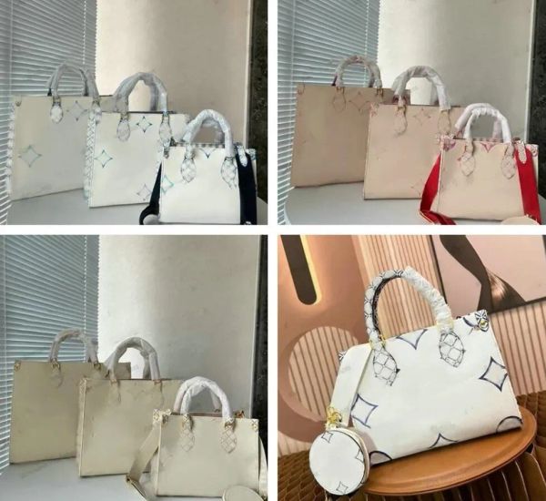 

Unisex Fashion Designer Bag PU Alphabet Handbags Interior Zipper Pocket Daily Capacity Tote Bag Classic Open Shoulder Bags Multi Occasion Use, Aaaaa1