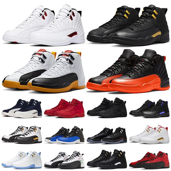 

jumpman 12 men basketball shoes 12s twist cherry brilliant orange university blue stealth game royal stone blue french blue mens women sneak
