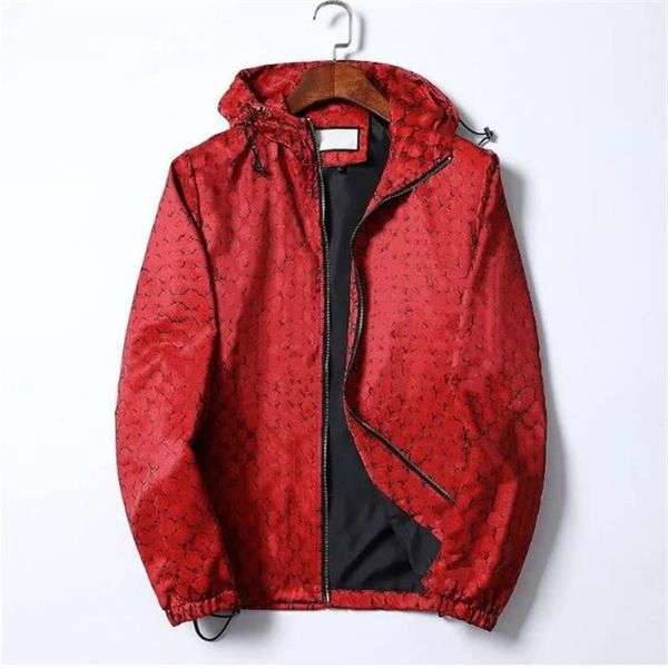 

designer fashion mens jacket spring and autumn wind runner tee fashion hooded sports wind breaker casual zipper jackets clothing asian size, Black;brown