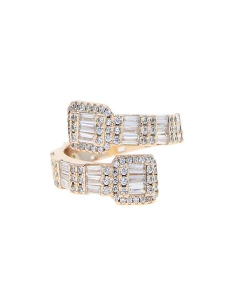 

5a rectangle cubic zirconia paved hip hop ring geometric fashion women men finger jewelry iced out bling cz rings5153744, Silver