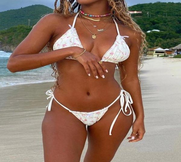 

women039s swimwear low waist thong women swimsuit bathing suits bandeau bikini set patchwork print beachwear brazilian bik4418862620, White;black