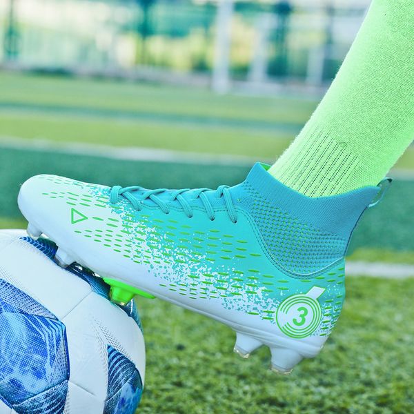 

athletic outdoor men soccer shoes fg/tf football boots outdoor non-slip breathable original futsal training cleats kids football shoes 23072, Black