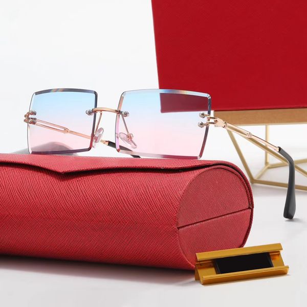 

designer sunglasses womens sunglasses cool eyeglasses fashion sunglasses rimless sunglasses rectangular beach eyeglass uv400 with box wholes, White;black