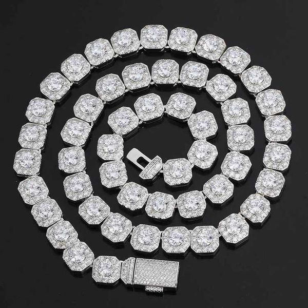 

fashion chain 3a+ cz cubic zirconia round shape diamonds copper cuban chain for hiphop jewelry, Silver