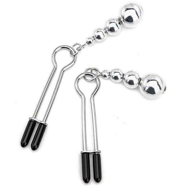 

metal breast with adjustable strength clip for male and female slave products