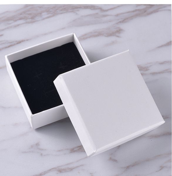

original white jewelry boxes with bracelet and necklace retail gift box 10x10x3.5cm