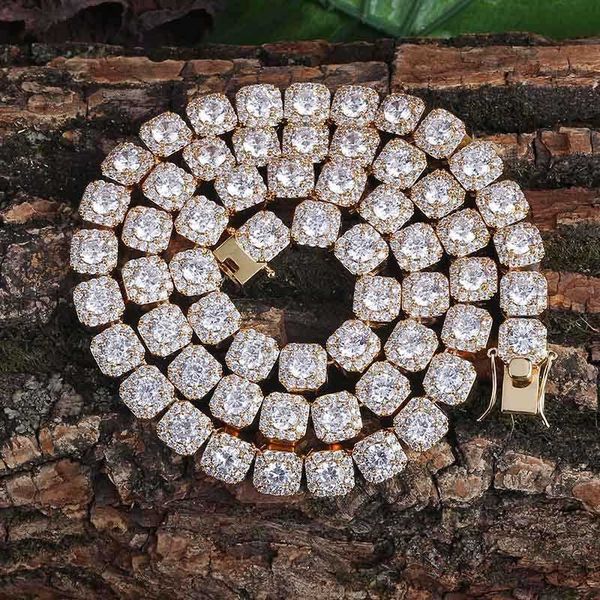 

luxury fine jewelry cuban link chain moissanite chain necklace vvs diamond 10mm wide 20" necklaces silver factory price free