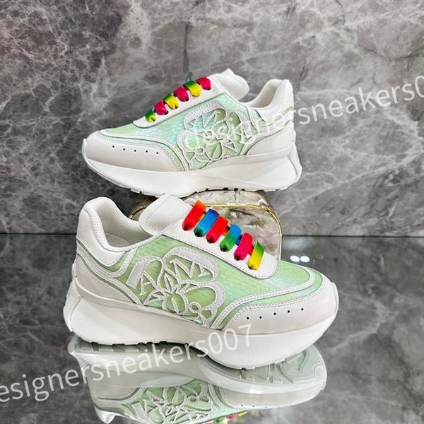 

new luxury designer women mens casual shoe fashion genuine leather mixed color woman trainers sneakers flats loafers female footwear xsd2304, Black