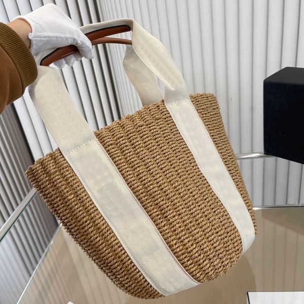 

3colors beach bags straw weavn basket women designer luxurys handbag square totes letters women luxury designer seaside shopping bags 230615