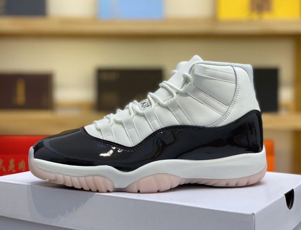 

true carbon fiber 11 wmns neapolitan men basketball shoes womens 11s sail/velvet brown-atmosphere outdoor sports sneakers with original box