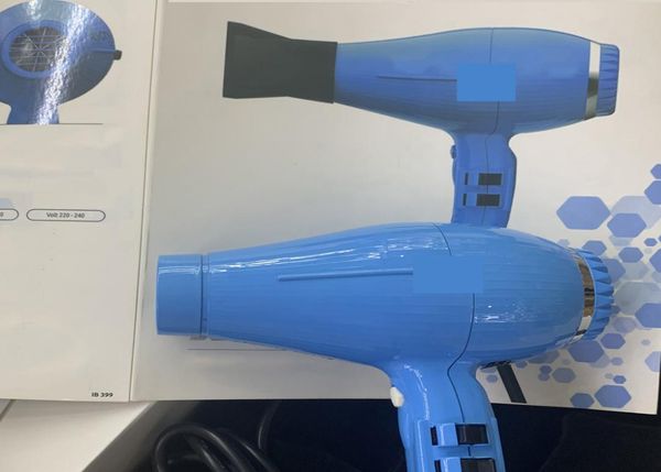 

brand designer italy new light air ionizer hairdryer blue eu plug 2250 watts with 3 meter cable and 2 concentrator nozzles6952681