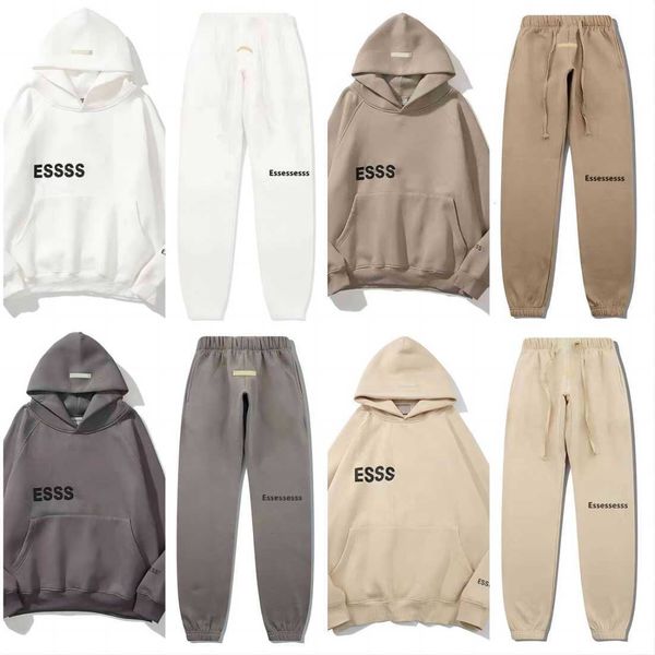 

fear of essentail men's hoodies & sweatshirts hoodie mens women designers s-3xl essen winter warm man clothing pullover no color diffe, Black