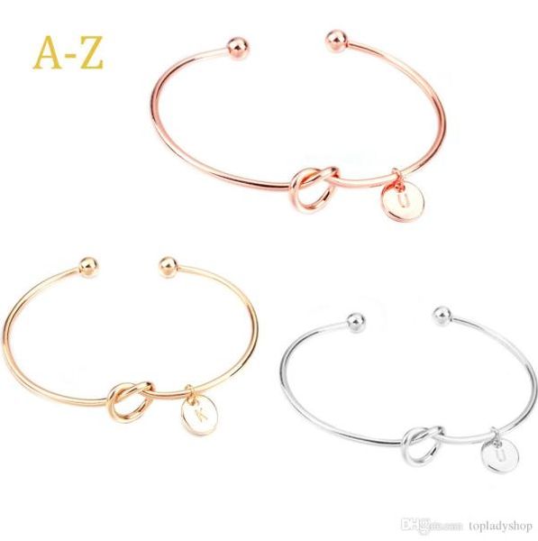 

knotted bangle with 26 letters you will be my bridesmaid gift bracelet1092805, Black
